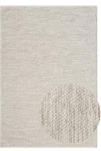 Lade das Bild in den Galerie-Viewer, Stockholm Boho Natur handgewebter Wollteppich, 1050 70-Cream Beige