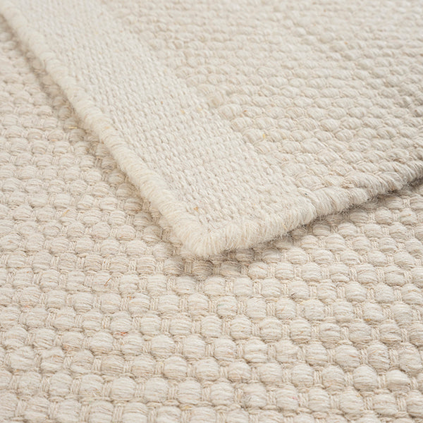 Scandic Boho Natur handgewebter Wollteppich, 1075 Cream