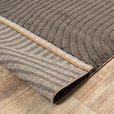 Elio Designer Teppich Hoch-Tief Effekt, 2251 80-Braun