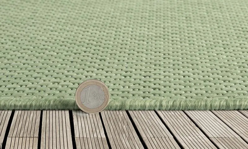 Runder Indoor & Outdoor Kurzflorteppich Green – Maestro