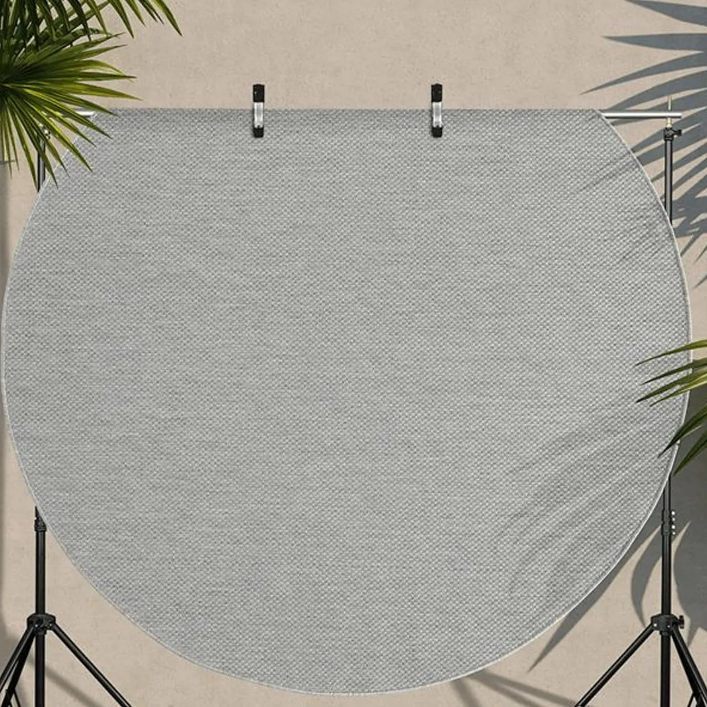 Runder Indoor & Outdoor Kurzflorteppich Grey – Maestro