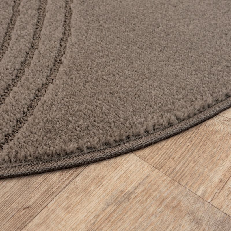 Kurzflor Teppich Eclipse 2320 80-Brown – Rund