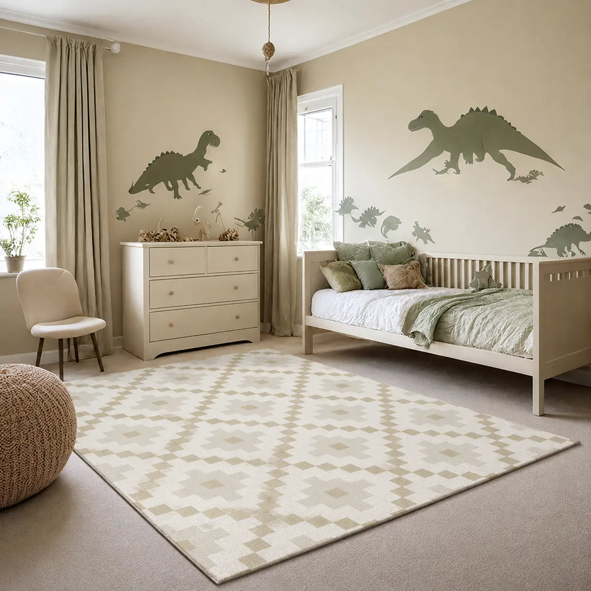 Eclipse Kids Geometrie | Cream | Kurzflorteppich