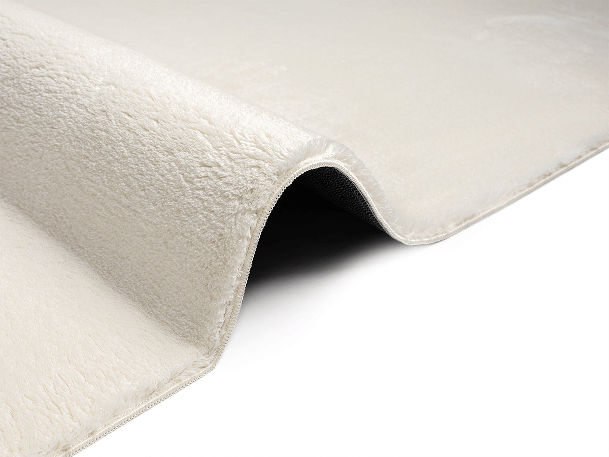 Loft washable | Creme | Hochflorteppich | rund