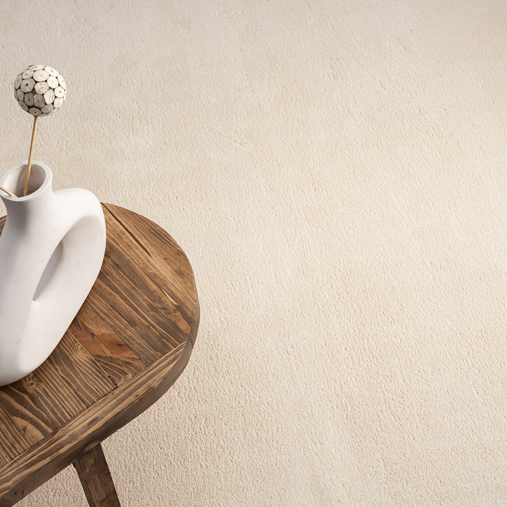 Loft washable | Beige | Hochflorteppich | rund