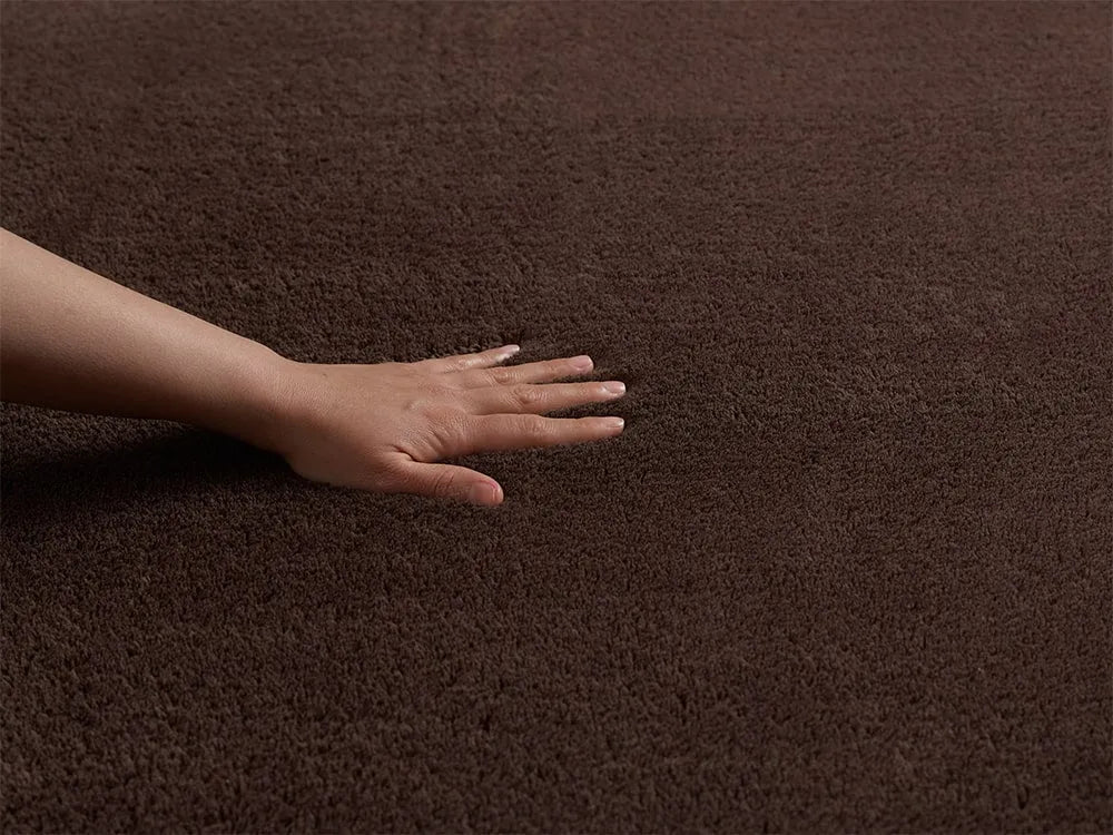 Hochflor Teppich Loft 37 80 Brown – Rund