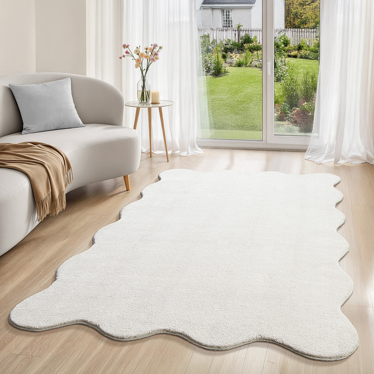 Loft washable Shape | Cream | Hochflorteppich