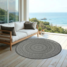 Bild im Galerie-Viewer laden (Runder Indoor & Outdoor Kurzflorteppich Anthracite – Maestro)