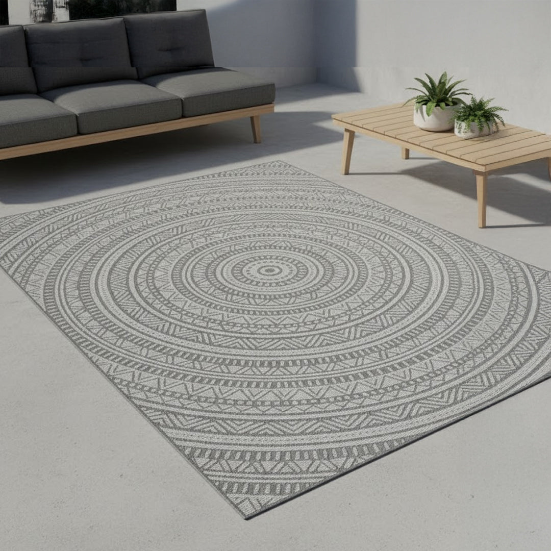 Indoor & Outdoor Kurzflorteppich Anthracite – Maestro