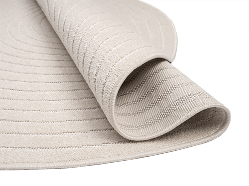 Teneriffe Plus Outdoor Teppich Rund – Moderner In- & Outdoorteppich-Cream