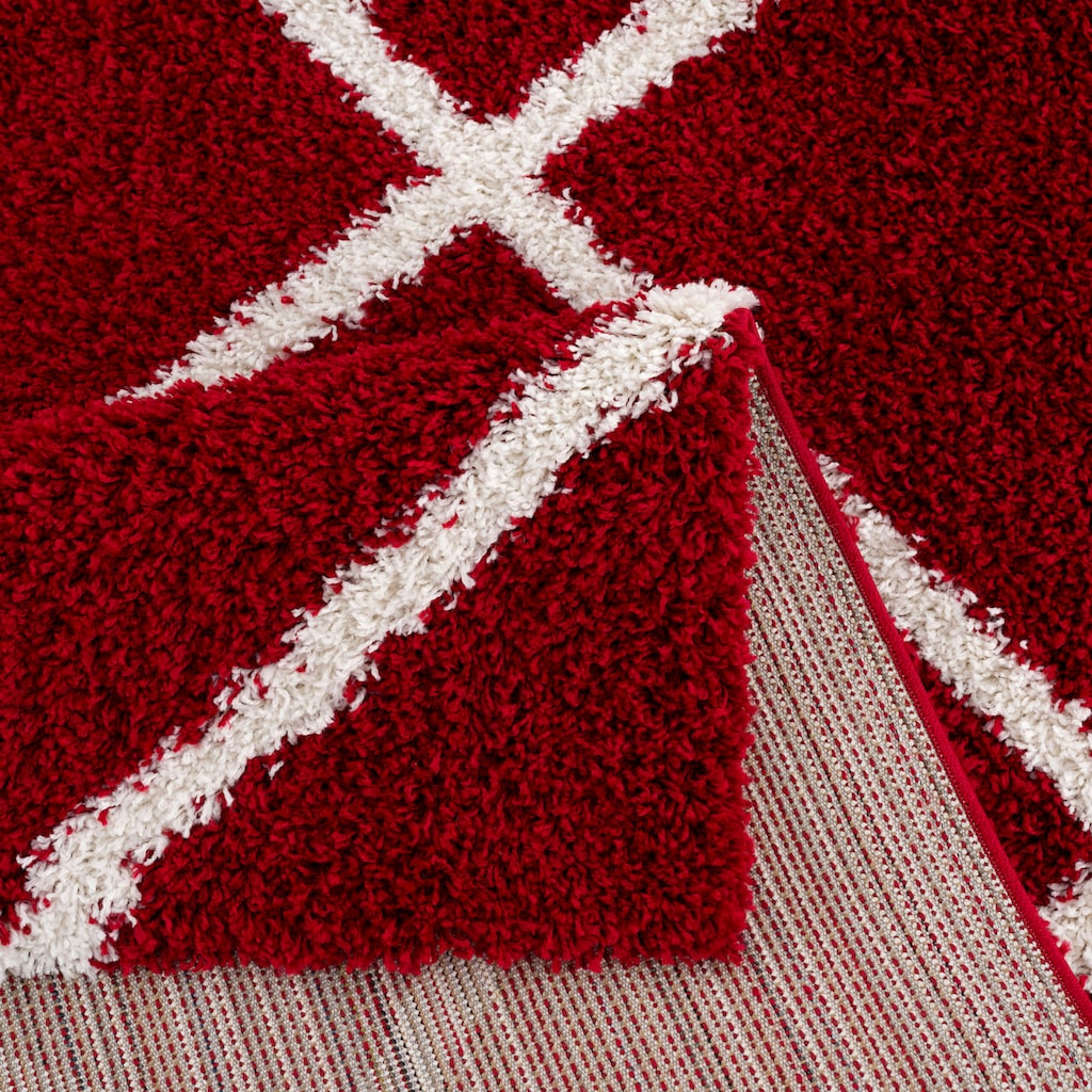 Madrid Rot – Runder Hochflor Teppich