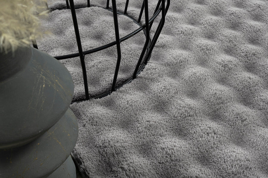 Flow Flauschiger Bubble Hochflor Teppich, 67 995-Anthracite