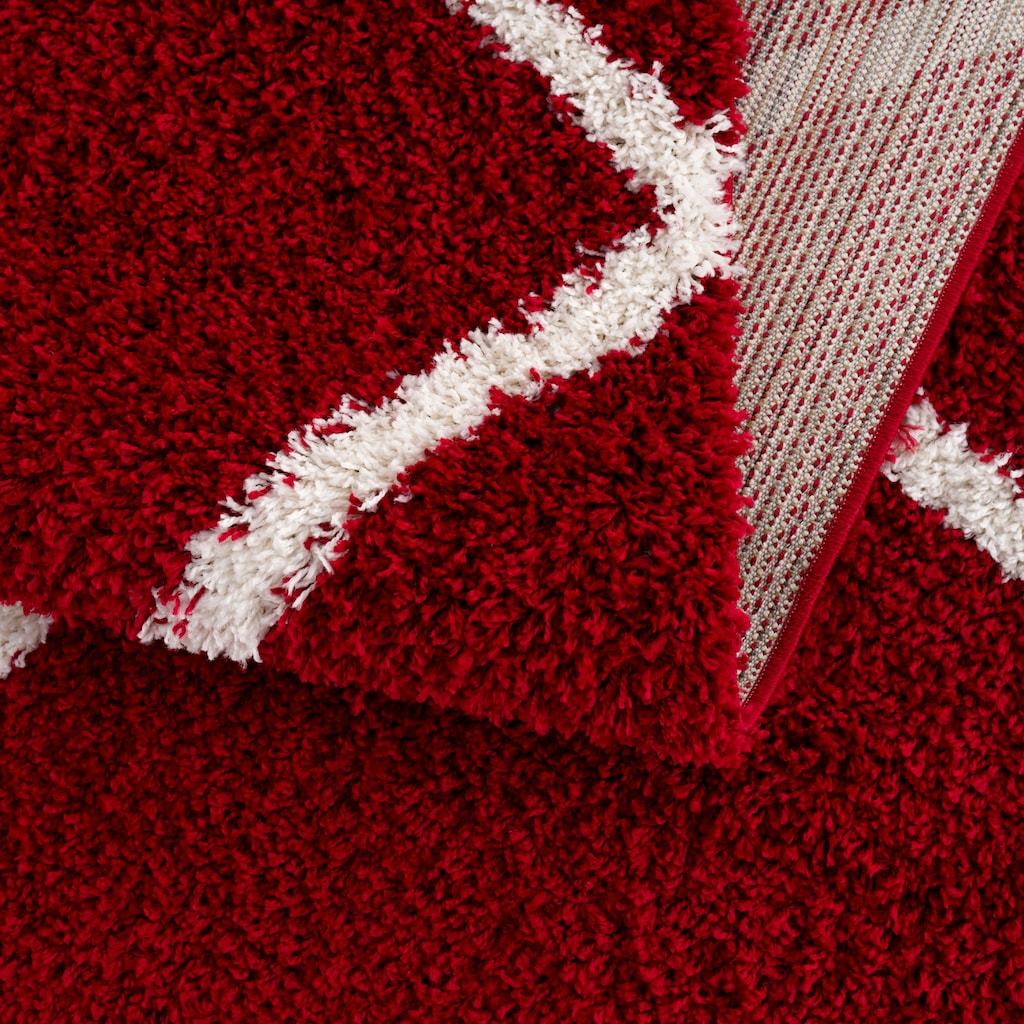 Madrid Rot – Hochflor Teppich