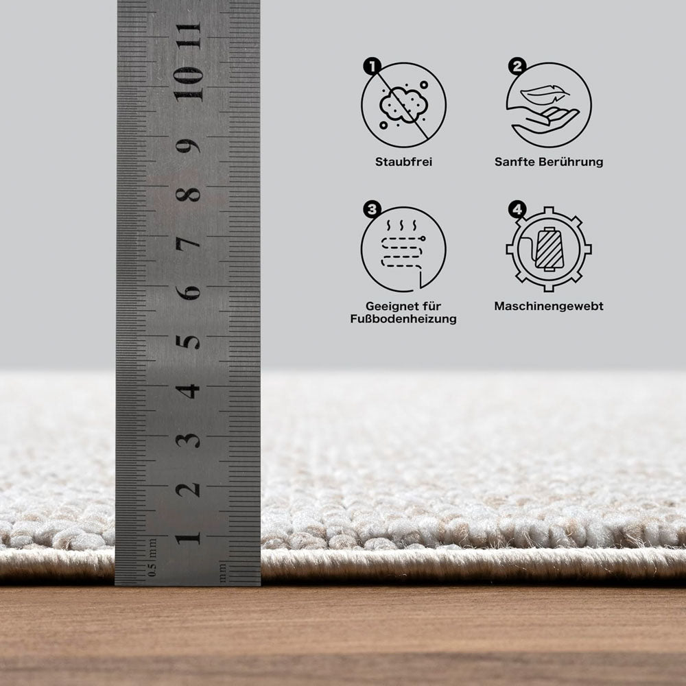 Sanat Lora Soft Loop Teppich, beige