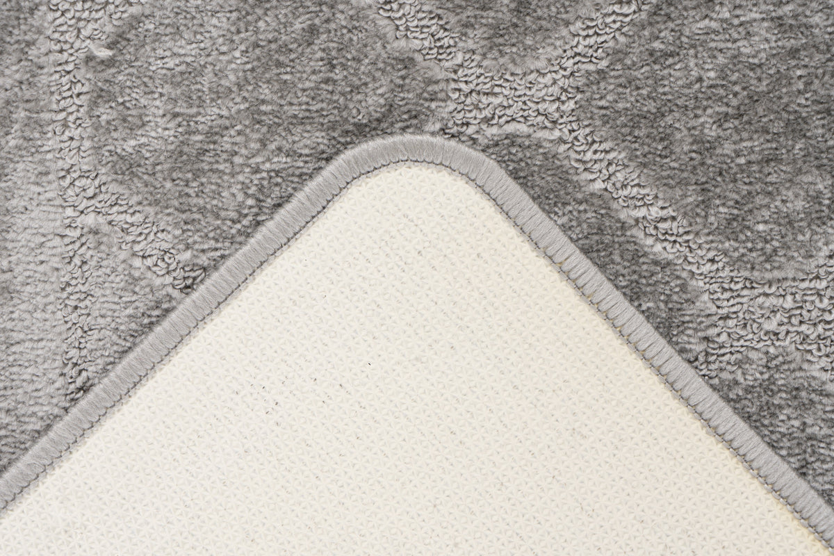 Tapis de bain Lagoon 125 argenté, lot de 2