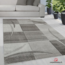 Lade das Bild in den Galerie-Viewer, Designer Teppich Diamond Karo Grau