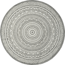 Bild im Galerie-Viewer laden (Runder Indoor & Outdoor Kurzflorteppich Grey – Maestro)