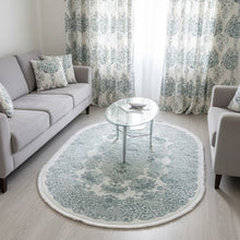 Bild im Galerie-Viewer laden (Kurzflor Teppich Nakis 2504 Blue – Oval)