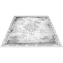 Lade das Bild in den Galerie-Viewer, merinos Teppich Rodin 19770 95 Grey, rechteckig, Vintage, Orient, Kurzflor mit Fransen