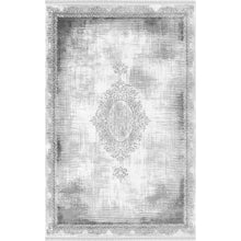 Lade das Bild in den Galerie-Viewer, merinos Teppich Rodin 19770 95 Grey, rechteckig, Vintage, Orient, Kurzflor mit Fransen