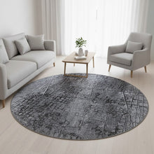 Bild im Galerie-Viewer laden (Waschbarer Teppich Elis Plus 6500 96 Anthracite – Rund)