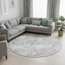 Bild im Galerie-Viewer laden (Flachgewebe Teppich Elis Premium 6600 95 Grey – Rund)