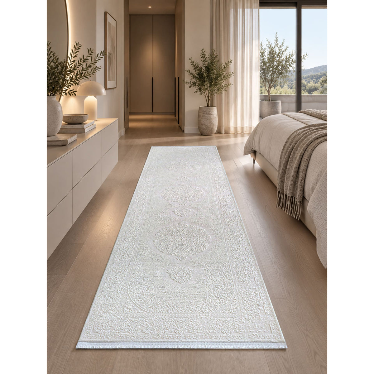 Nepal Creme – Klassischer Acryl Teppich