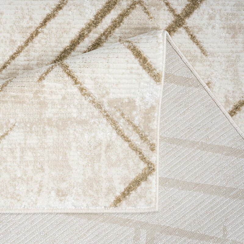 Kurzflor Teppich Antik 245 Creme – Rund
