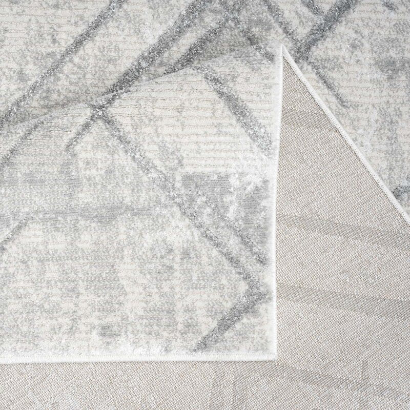Kurzflor Teppich Antik 245 Grau – Rund