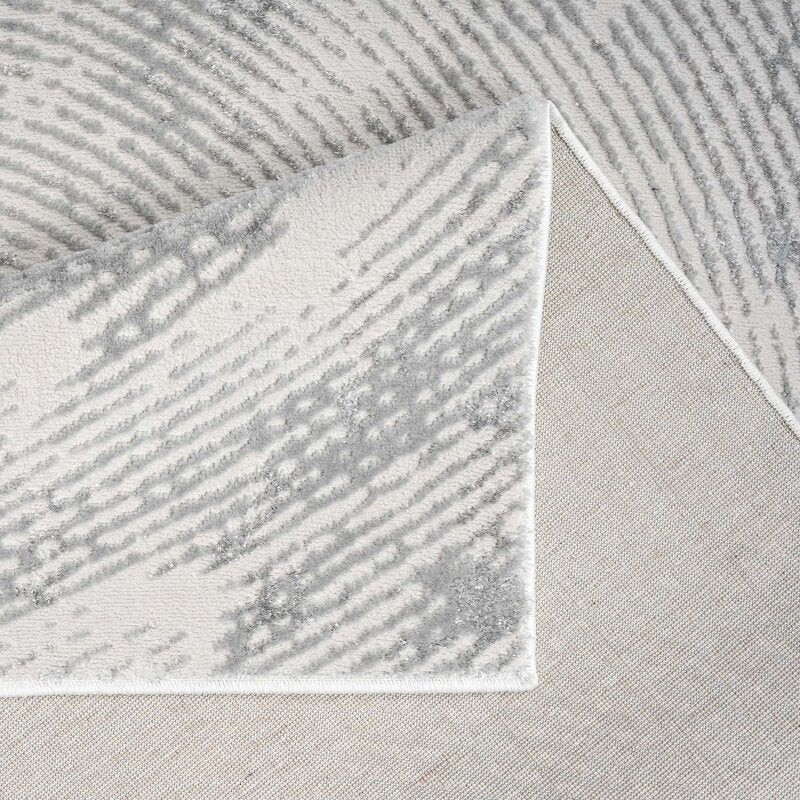 Kurzflor Teppich Antik 481 Grau – Rund
