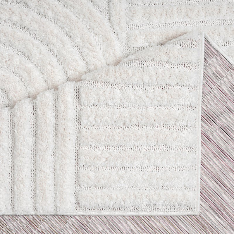 Focus | Cream | Hochflorteppich | rund