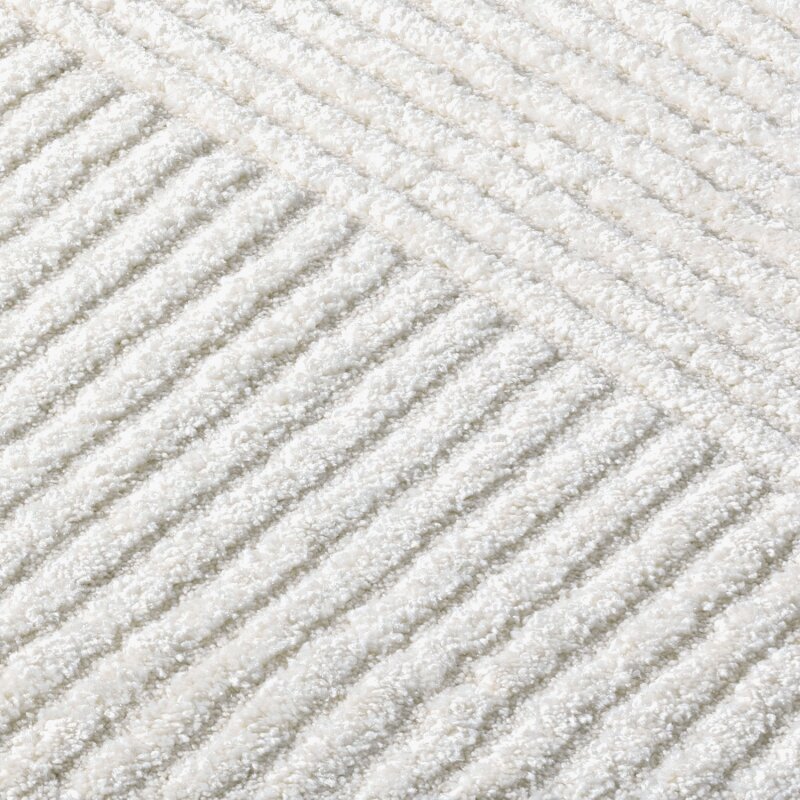 Kurzflor Teppich Lounge 0632 Creme – Rund