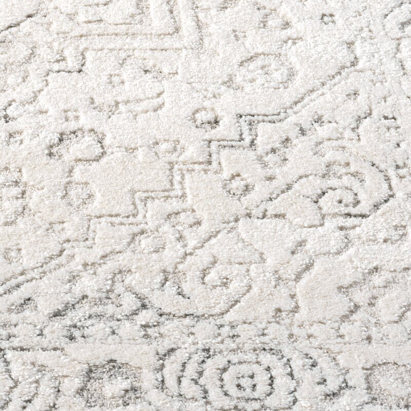 Kurzflor Teppich Lounge 0638 Creme – Rund