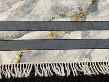 Lade das Bild in den Galerie-Viewer, Waschbarer Teppich Sunshine 1131 Grey mit Fransen