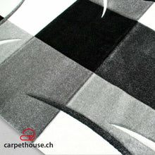 Lade das Bild in den Galerie-Viewer, Designer Teppich Diamond Karo Grau Schwarz