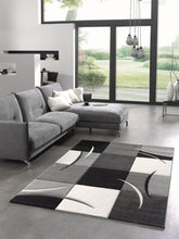 Lade das Bild in den Galerie-Viewer, Designer Teppich Diamond Karo Grau Schwarz