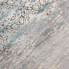 Lade das Bild in den Galerie-Viewer, Merinos Teppich Thema Serie 23007 953 grau türkis
