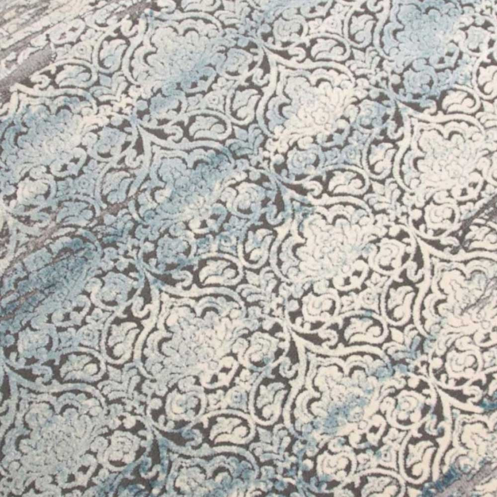 Merinos Teppich Thema Serie 23007 953 grau türkis