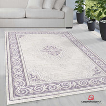Lade das Bild in den Galerie-Viewer, Sanat Harmony 3201 Lila | Moderner Kurzflorteppich – Carpethouse