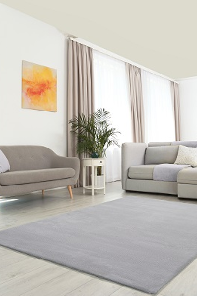 Teppich Hochflor Loft 37 95-Grey-Round