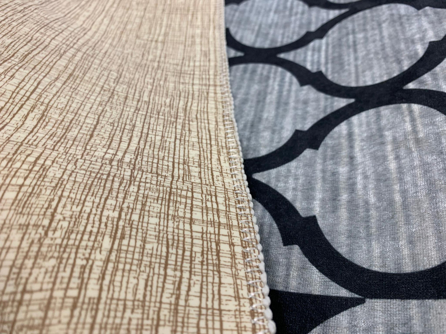 Waschbarer Teppich Sunshine 1123 Grey mit Fransen