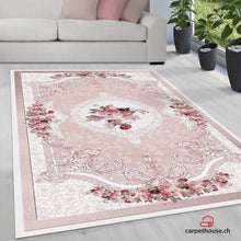 Bild im Galerie-Viewer laden (Waschbarer Teppich Sunshine 1055 rose mit Fransen)