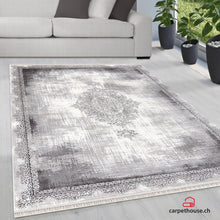 Lade das Bild in den Galerie-Viewer, merinos Teppich Rodin 19770 95 Grey, rechteckig, Vintage, Orient, Kurzflor mit Fransen