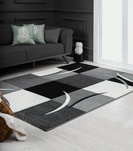 Lade das Bild in den Galerie-Viewer, Designer Teppich Diamond Karo Grau Schwarz