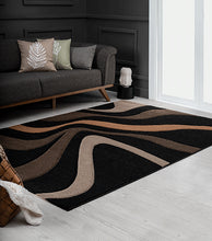 Lade das Bild in den Galerie-Viewer, Diamond Designer Teppich Welle Braun