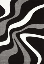 Lade das Bild in den Galerie-Viewer, Diamond Designer Teppich Welle Schwarz