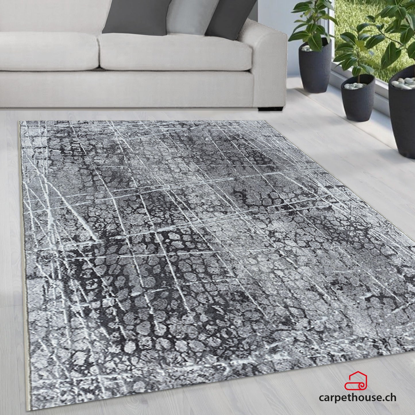 Elis Plus Waschbarer Teppich 6500 95-Grey