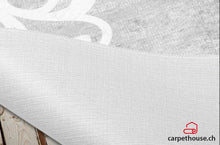 Lade das Bild in den Galerie-Viewer, Waschbarer Teppich Sunshine 1081 grau mit Fransen