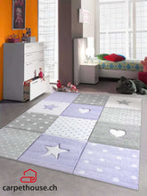 Lade das Bild in den Galerie-Viewer, Kinderteppich Pastel Kids Stern 20339 250-Lila