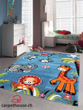 Lade das Bild in den Galerie-Viewer, Kinderteppich Dshungel